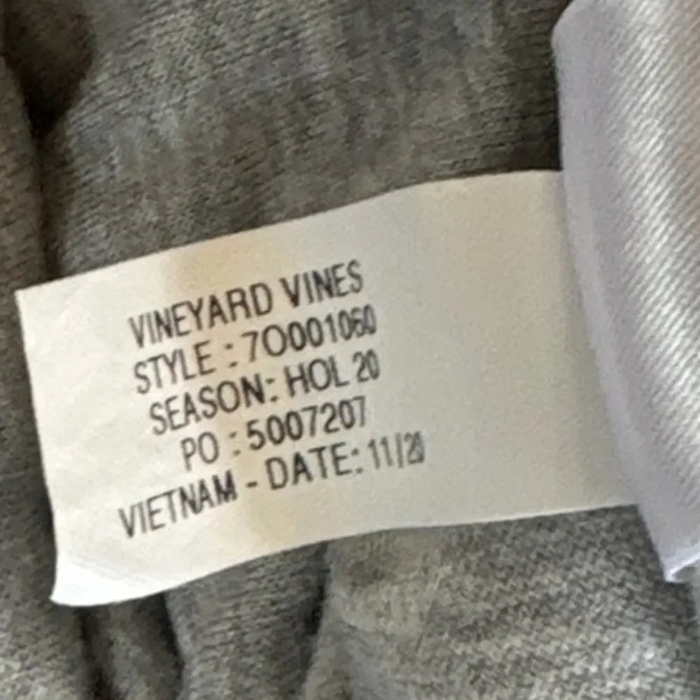 Vineyard Vines Girls Dreamcloth Vest Heather Gray Full Zip Size M